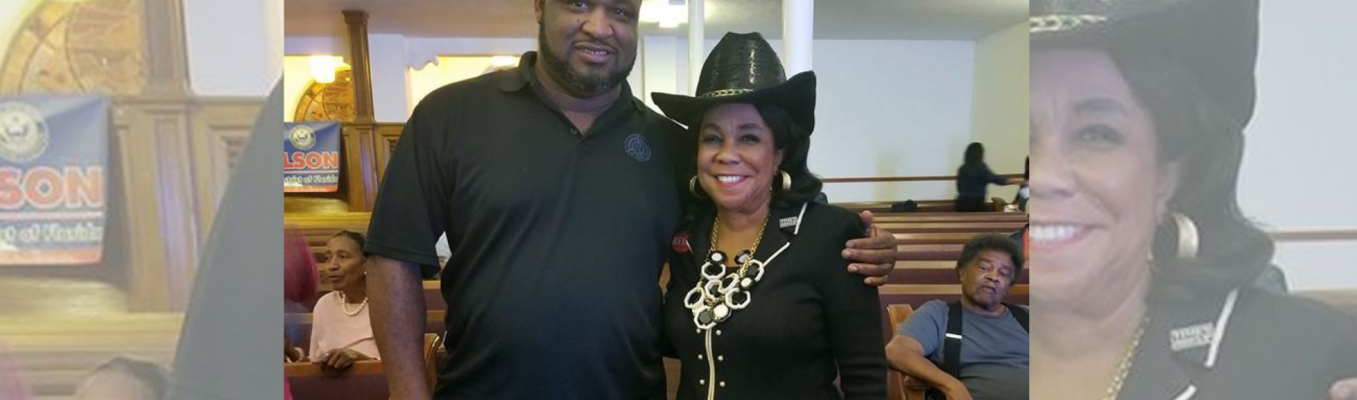 Jeffery Mitchell with Frederica-Wilson